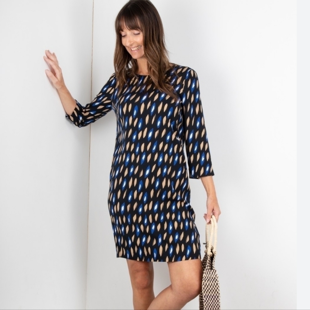 SANDWICH Blue Bold Print Shift Dress